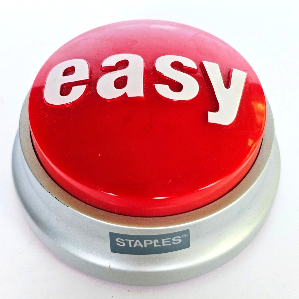 Staples "That Was Easy"‎ Talking Easy Button - Tested and Works - 1435